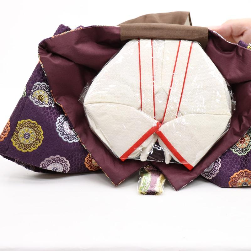 アウトレット品 雛人形 親王単品 有職 京七番 殿：紫系/姫：赤系衣裳 2