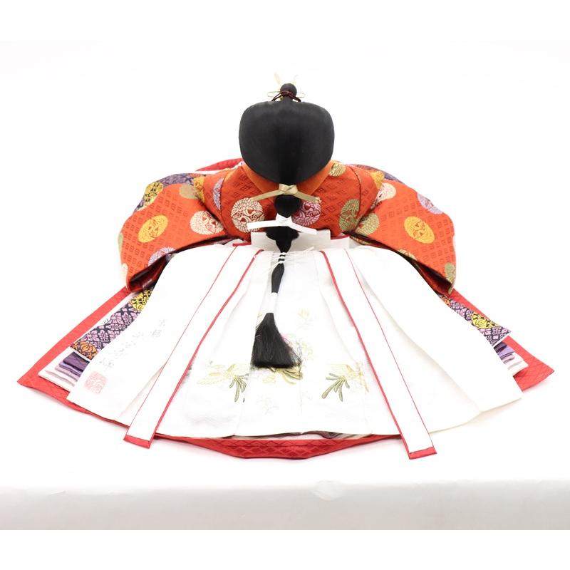 アウトレット品 雛人形 親王単品 有職 京七番 殿：紫系/姫：赤系衣裳 2