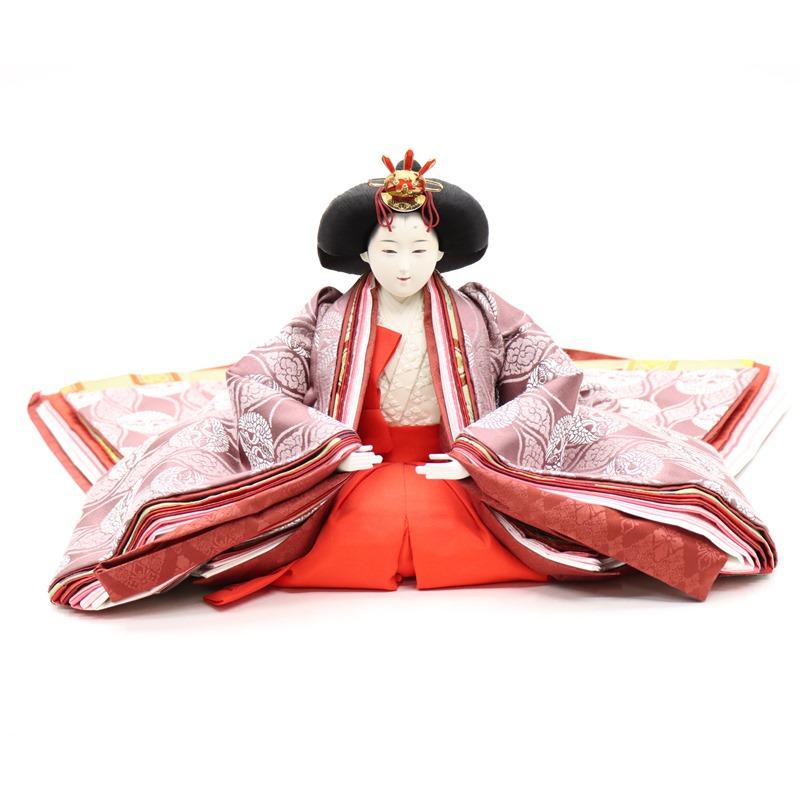 アウトレット品 雛人形 親王単品 有職 京七番 殿：淡青系/姫：小豆色系