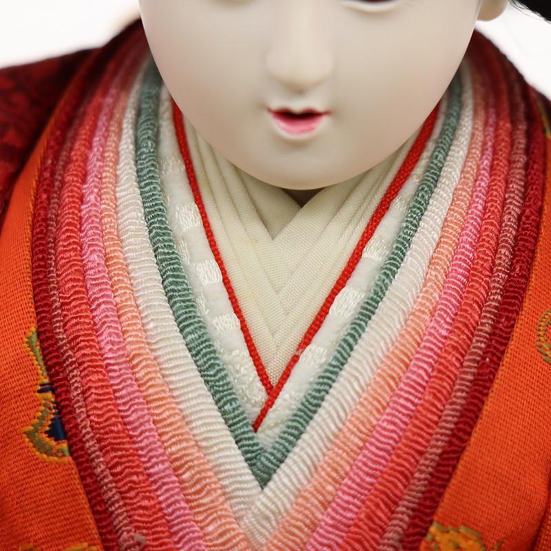 アウトレット品 雛人形 親王単品 立雛 静和 九番 殿：深緑系/姫：赤系