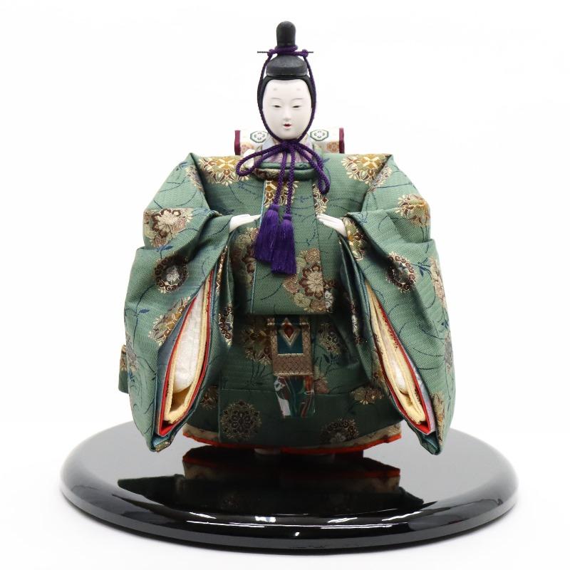 アウトレット品 雛人形 親王単品 立雛 静和 九番 殿：深緑系/姫：赤系
