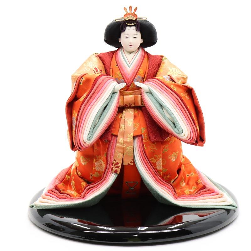 アウトレット品 雛人形 親王単品 立雛 静和 九番 殿：深緑系/姫：赤系