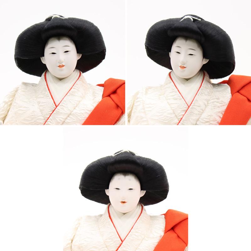 アウトレット品 雛人形 官女単品 三白 七寸 白系衣裳 三人官女 26a-ya