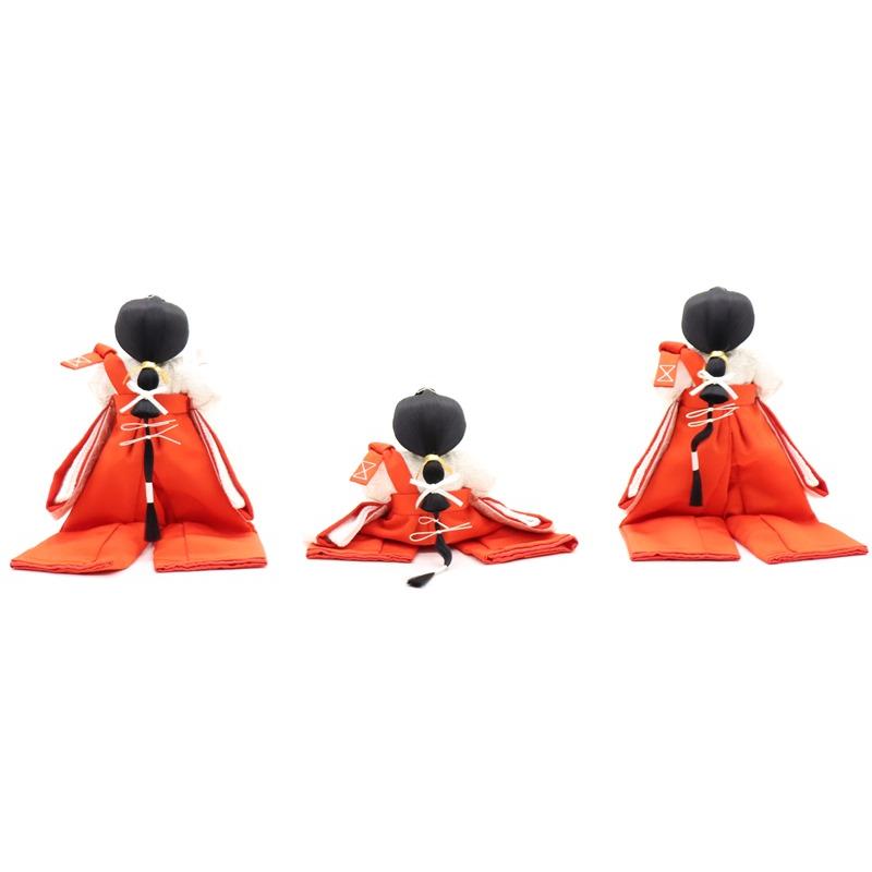 アウトレット品 雛人形 官女単品 三白 七寸 白系衣裳 三人官女 26a-ya