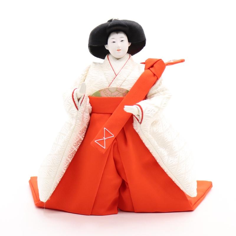 アウトレット品 雛人形 官女単品 三白 七寸 白系衣裳 三人官女 26a-ya