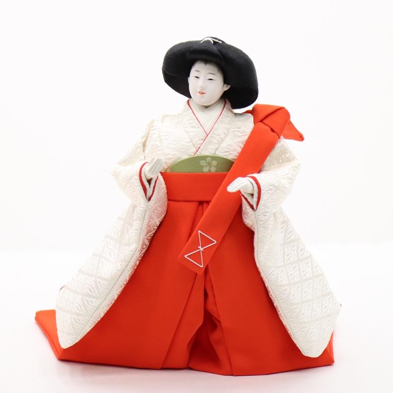 アウトレット品 雛人形 官女単品 三白 七寸 白系衣裳 三人官女 26a-ya