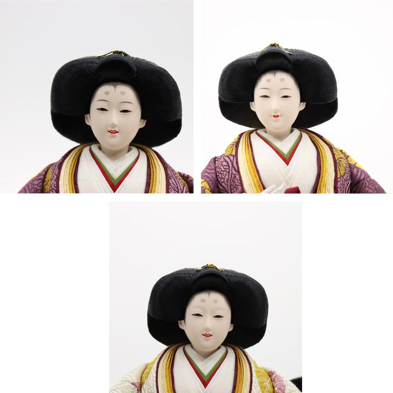 アウトレット品 雛人形 官女単品 有職 京七寸 座り官女：黄白と黄土色