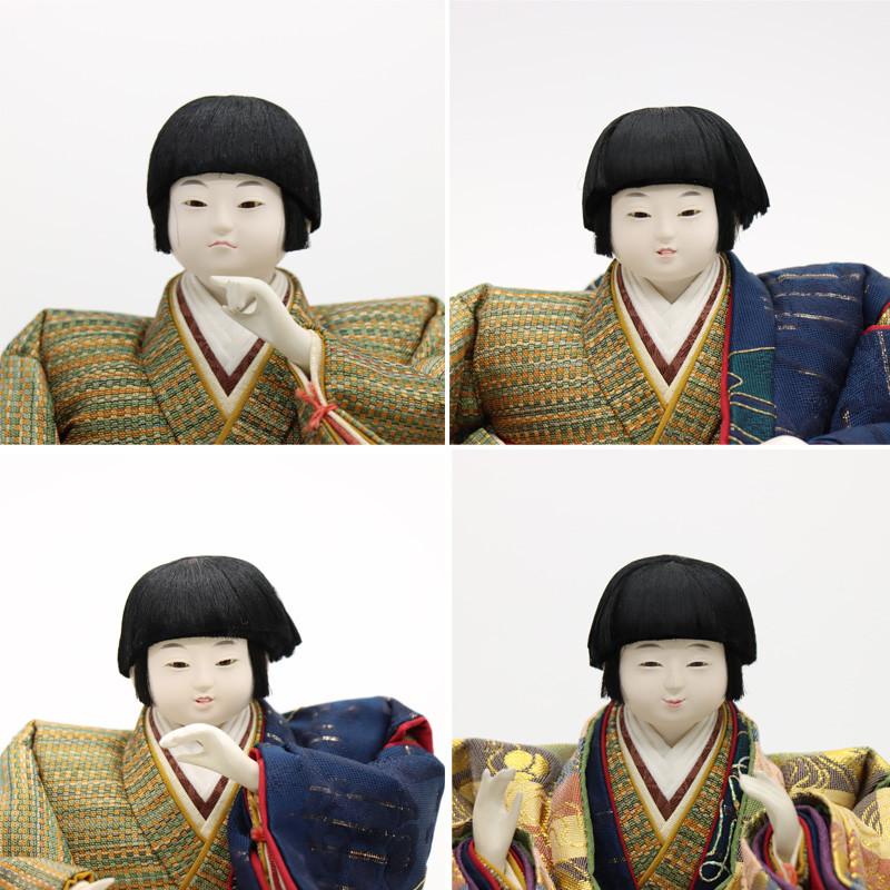 アウトレット品 雛人形 その他人形単品 五人囃子 大三五 紺と六色生地