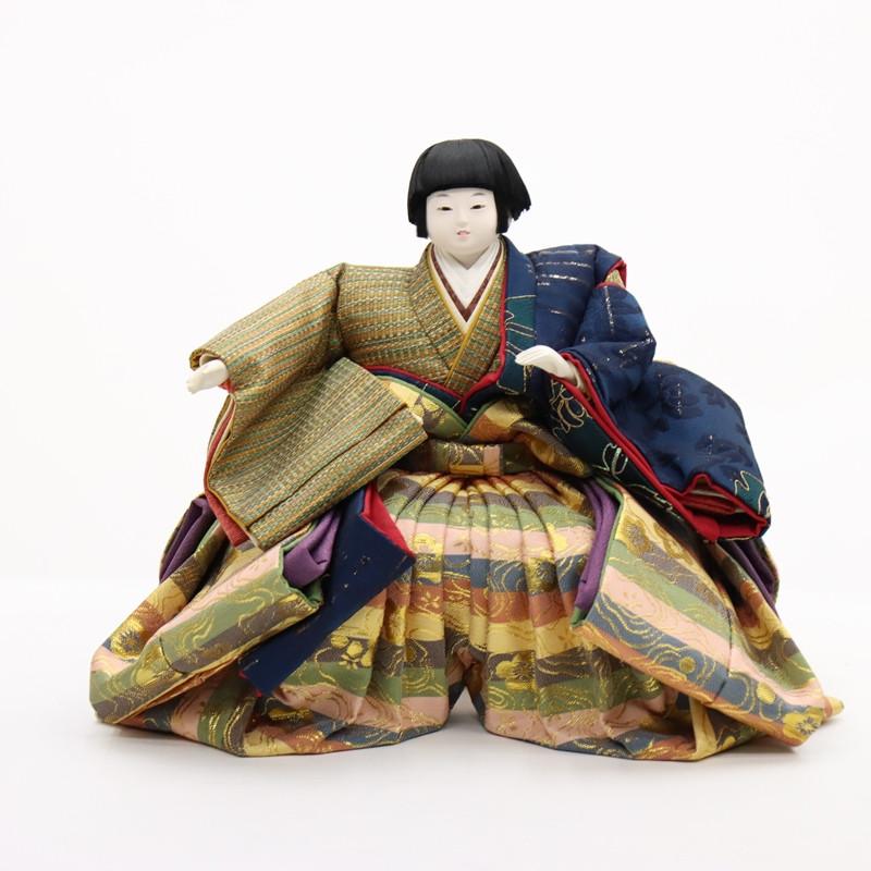 アウトレット品 雛人形 その他人形単品 五人囃子 大三五 紺と六色生地