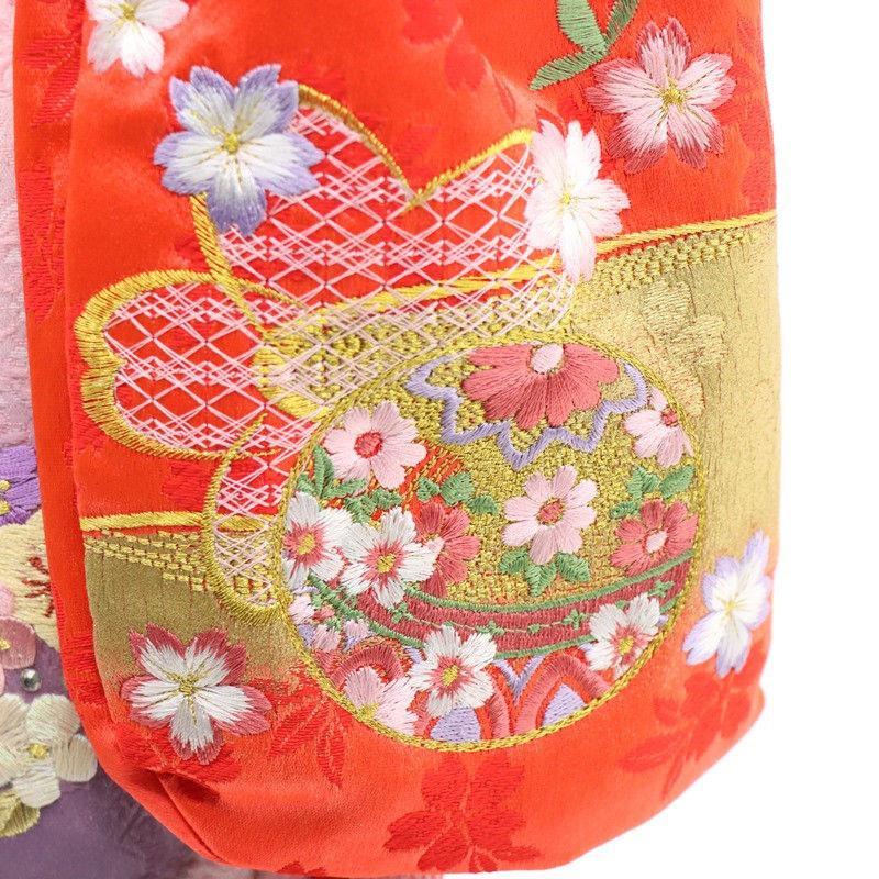 アウトレット品 正月飾り 羽子板セット 押絵全身羽子板スタンド飾り 23号 桃色 華麗 スタンド付き 26a-ya-0784の画像