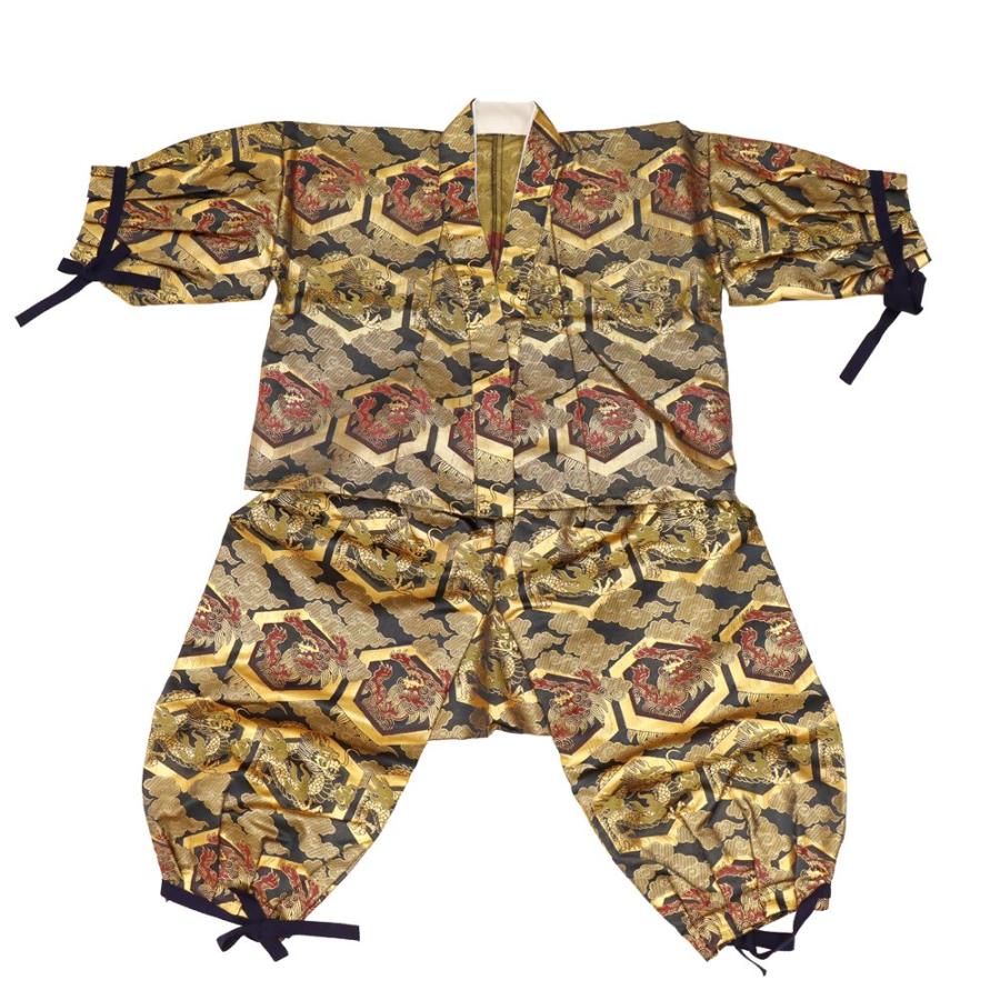 アウトレット品 五月人形 節句小物単品 鎧下衣 黒・金 龍・唐獅子柄