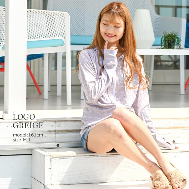 ファッション レディース 柄入りラッシュガード ラッシュパーカー