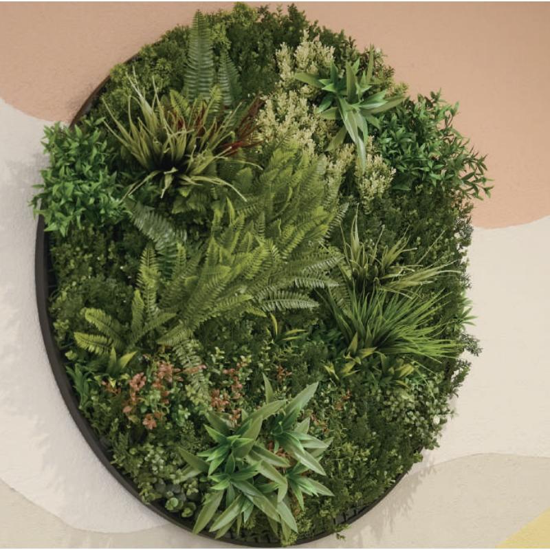 人工観葉植物 グリーンウォールラウンド 100 （1個入り） MIRAKANA