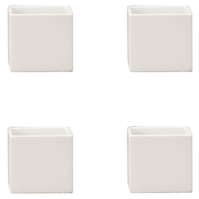 花瓶 フラワーベース Color VASE Cube カラー ベース キューブ white 4