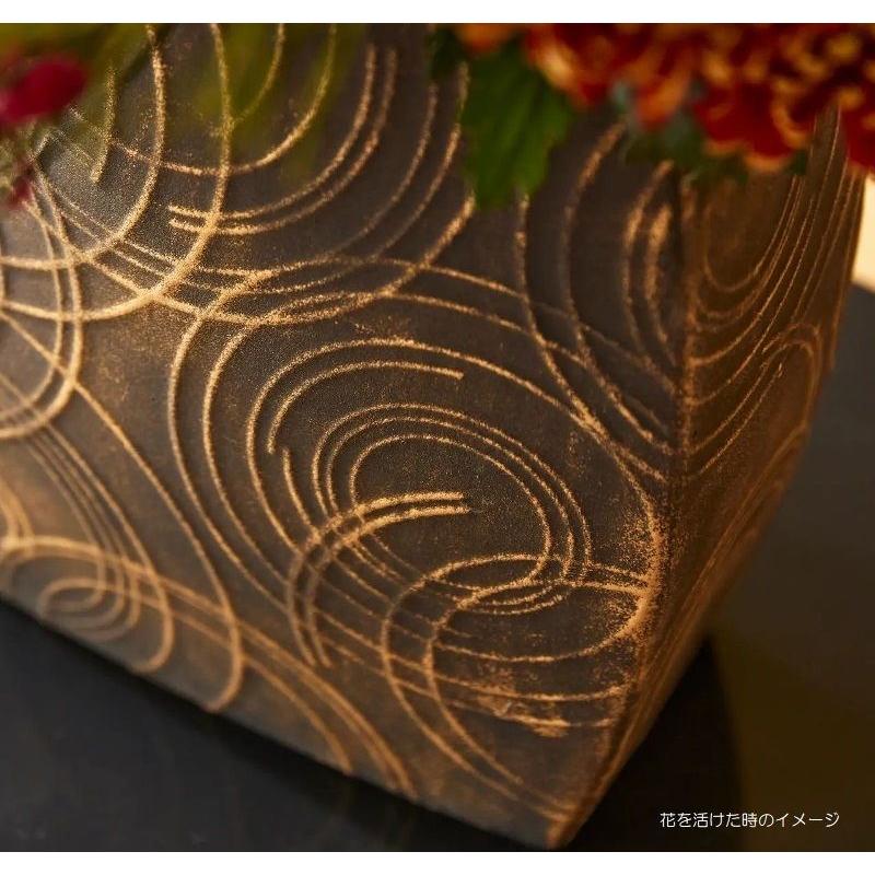 花瓶 フラワーベース MINAMO ミナモ black 1個入り 175-653-891