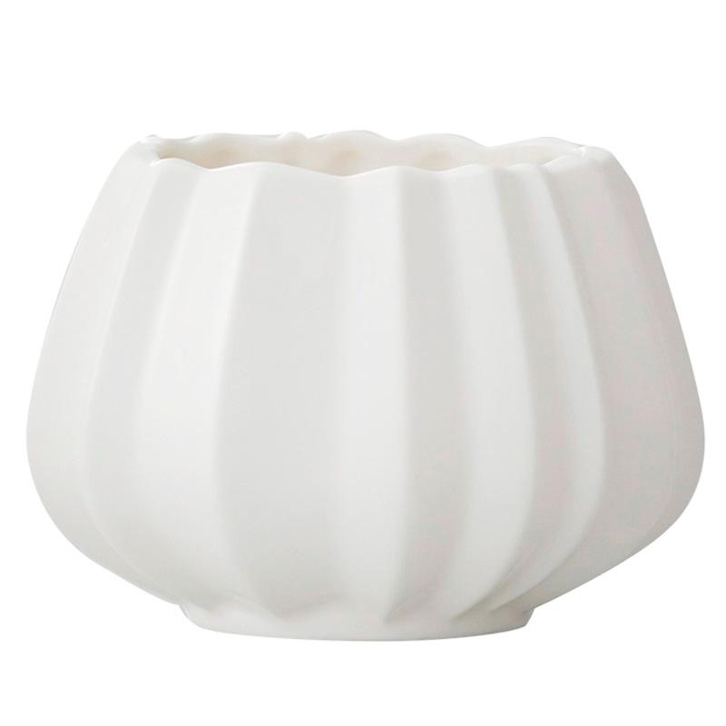 フラワーベース ホワイト 陶器 花瓶 クレイ Pleats(プリーツ) 24個 花瓶 フラワーベース Pleats プリーツ white 2個入り 366-263-100