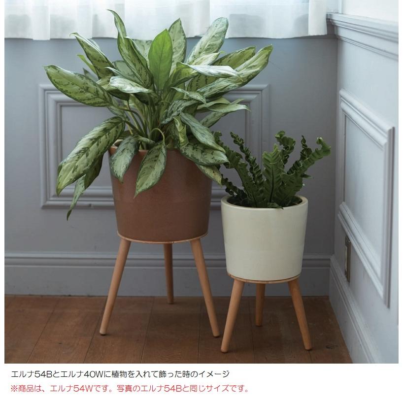 花・観葉植物用ポット エルナ 54 W 1個入り 40027 （代引き不可） p73