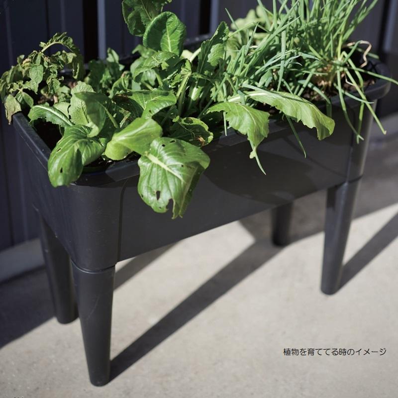 花・観葉植物用ポット レイズドベッドプランター 760 BK 1 97301 組立式 MIRAKANA_5