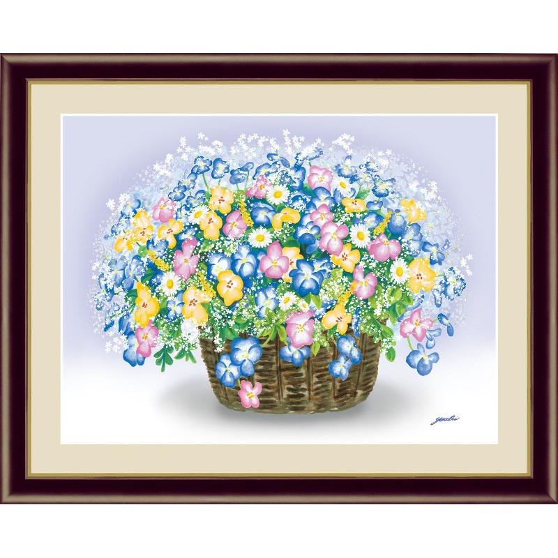 額絵 しあわせのブーケ ビオラのブーケ F4 洋美 G4 Ab056 F4 代引き不可 Gk A1 24 G4ab056 M さくらソレイユ 通販 Yahoo ショッピング