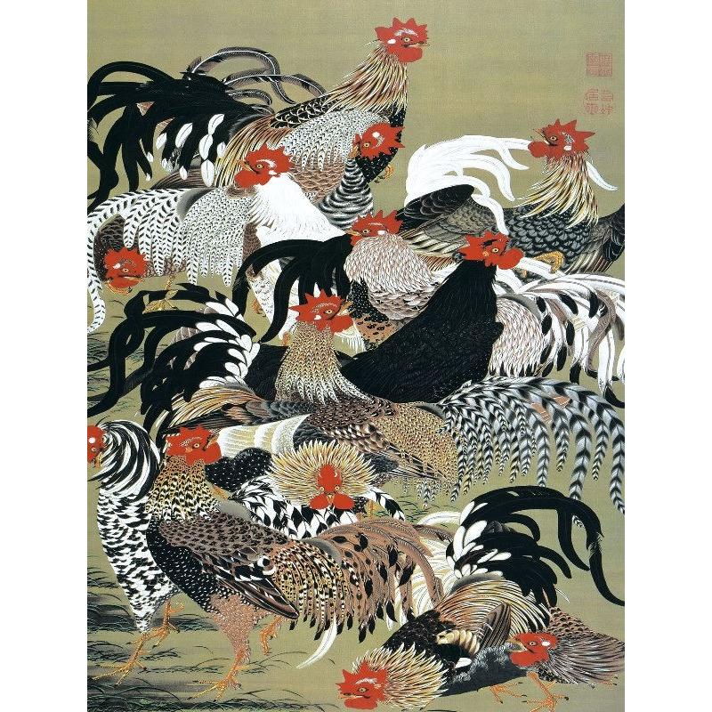 額絵 伊藤若冲 群鶏図 F6 G4 Bn070 F6 代引き不可 Gk A1 60 G4bn070 D さくらソレイユ 通販 Yahoo ショッピング
