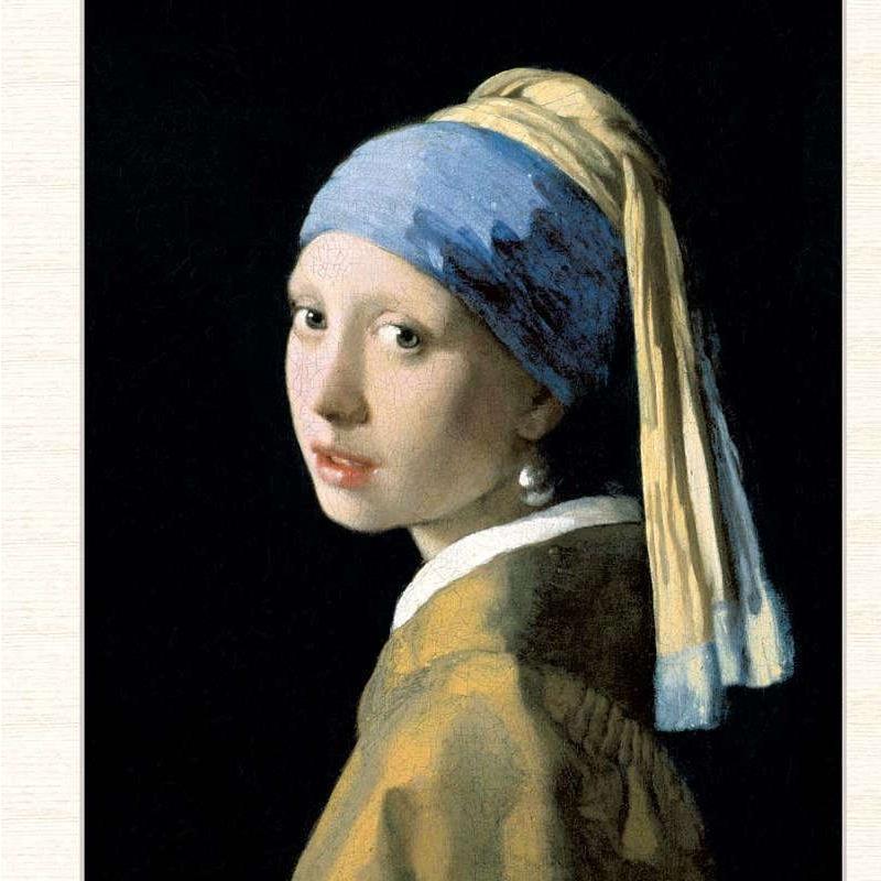 世界の名画 ヨハネス・フェルメール 真珠の耳飾りの少女 F8 [g4-bm001 