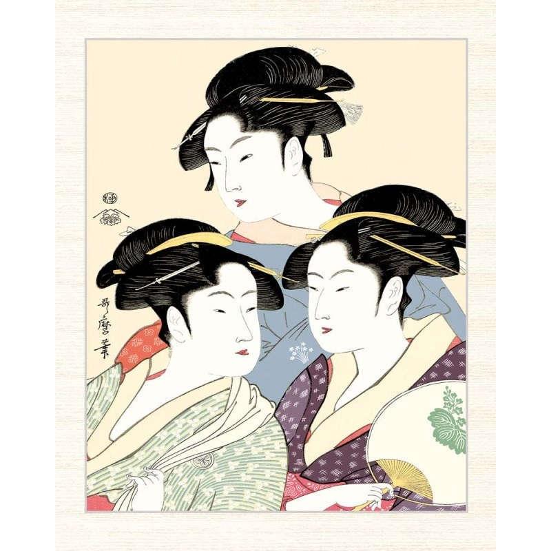 浮世絵 喜多川歌麿 寛政の三美人 F8 [g4-bu035-F8]（代引き不可  