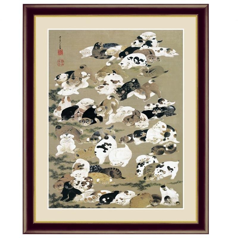 日本の名画 伊藤若冲 百犬図 F6 G4 Bn126 F6 Gk21 65 G4bn126 D さくらソレイユ 通販 Yahoo ショッピング
