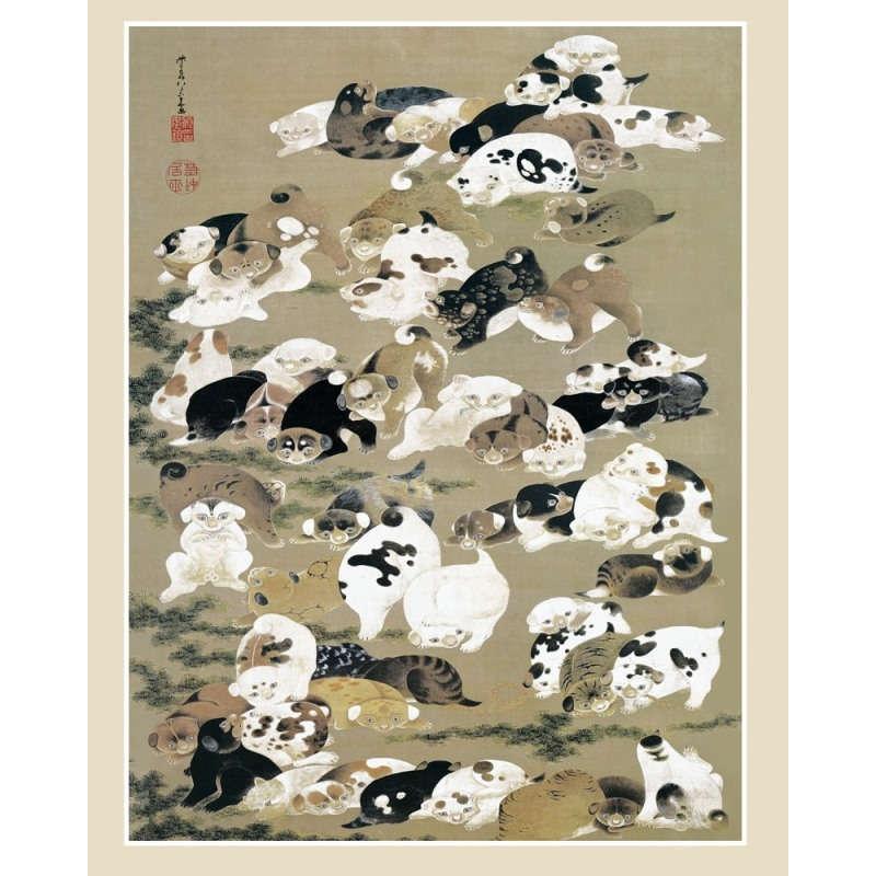 日本の名画 伊藤若冲 百犬図 F6 G4 Bn126 F6 Gk21 65 G4bn126 D さくらソレイユ 通販 Yahoo ショッピング