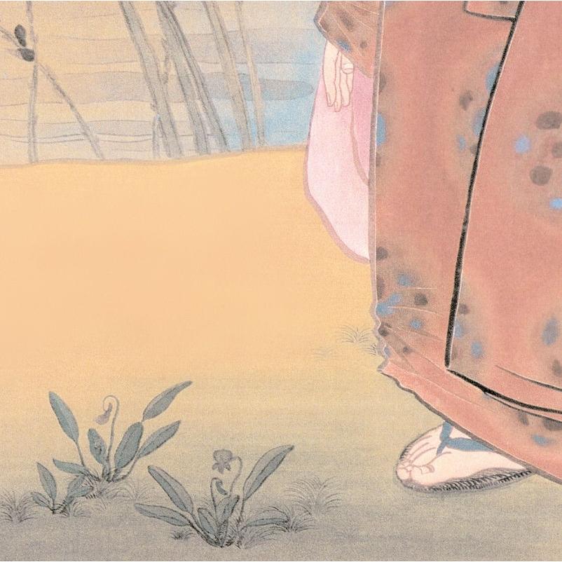 色紙絵 複写複製画色紙 横山大観 無我 k10-003(代引き不可 色紙絵 複写複製画色紙 横山大観 無我 k10-003(代引き不可