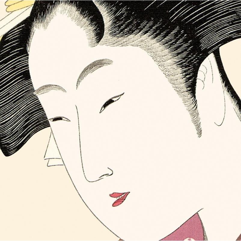 色紙絵 美人画 喜多川歌麿 難波屋おきた 浮世絵 k3-004（代引き