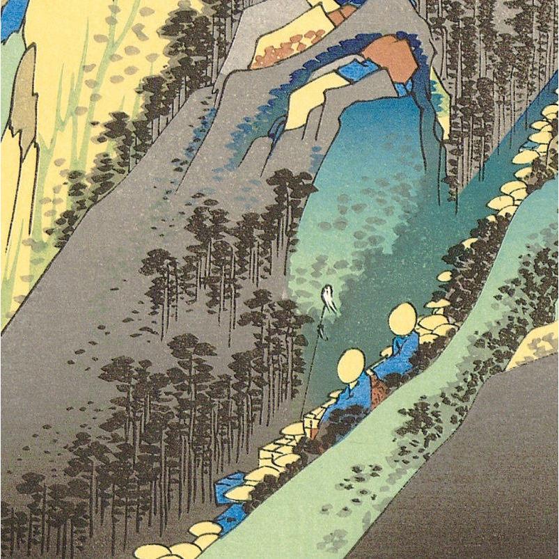 色紙絵 東海道五十三次 歌川広重 箱根 湖水図 浮世絵 k3-025（代引き