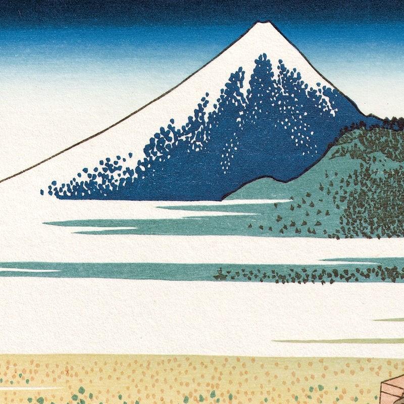 色紙絵 富嶽三十六景 葛飾北斎 相州仲原 浮世絵 k3-039（代引き