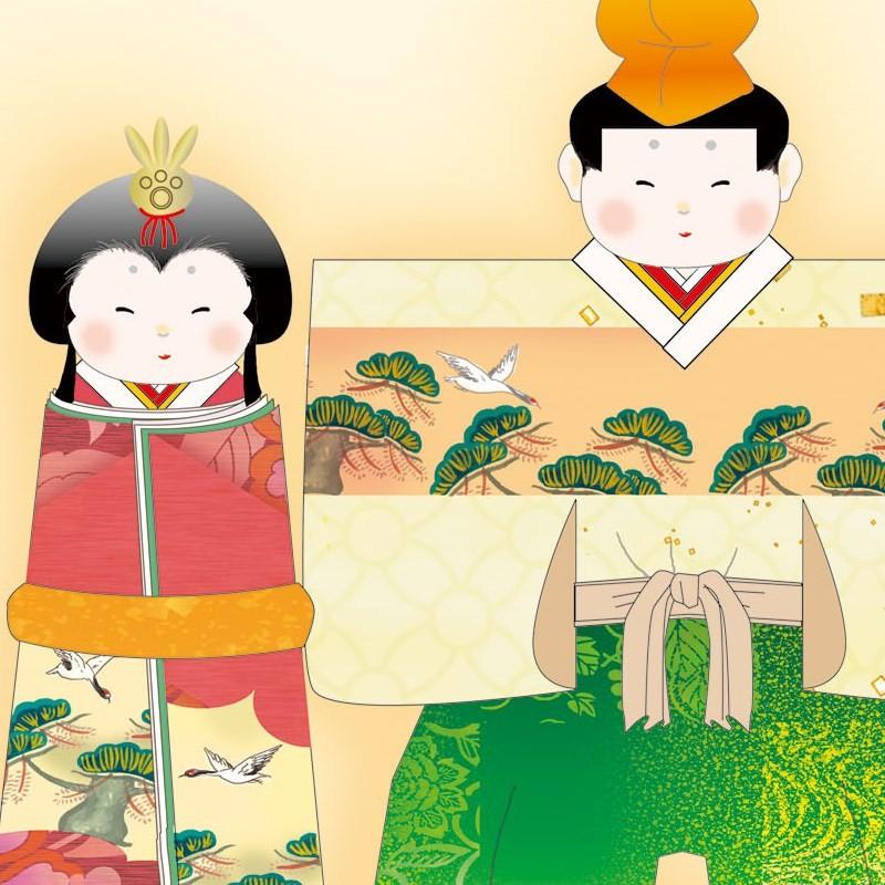 色紙絵 桃の節句 祐山 吉祥雛 お雛様 ksm-019（代引き不可） : さくら