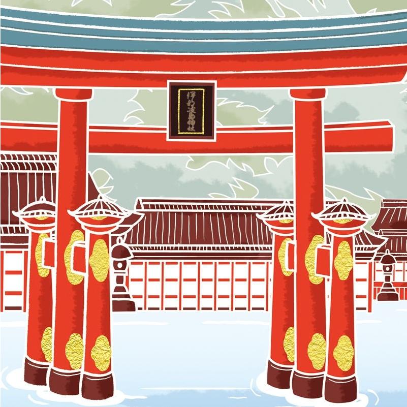 色紙絵 おみやげ色紙 洋美 厳島神社 宮島 k20-007(代引き不可 色紙絵 おみやげ色紙 洋美 厳島神社 宮島 k20-007(代引き不可