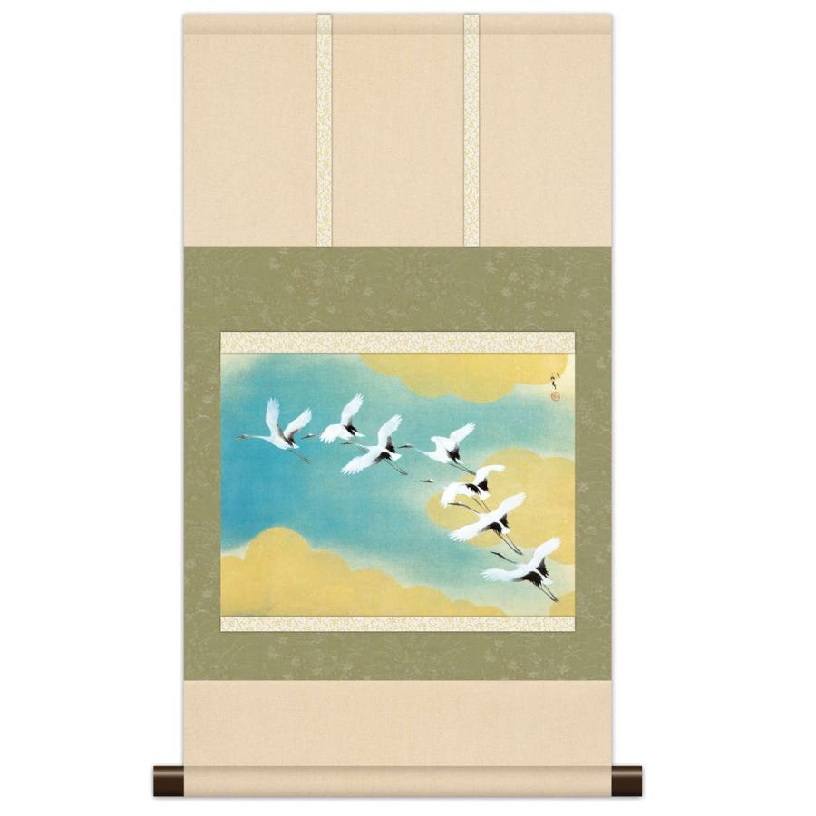 本格ミニ掛軸 日本の名画 川端龍子 虹の如く KM3R1-058 : さくら