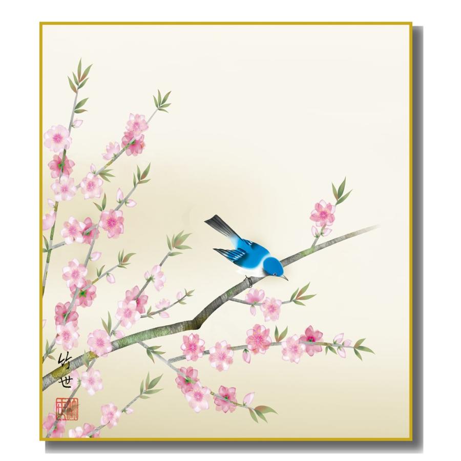 色紙絵 四季絵 四季草花 桃花 K1-26A : さくらソレイユ - 通販 - Yahoo