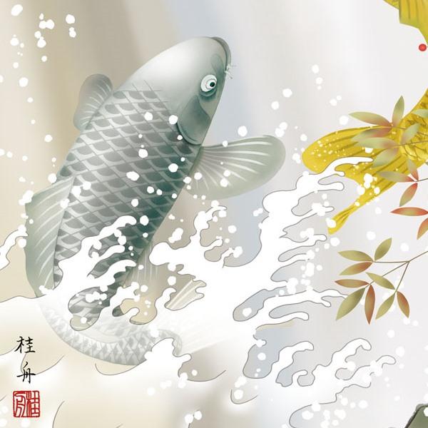 色紙絵 開運画 夫婦昇鯉 K9-072 : さくらソレイユ - 通販 - Yahoo
