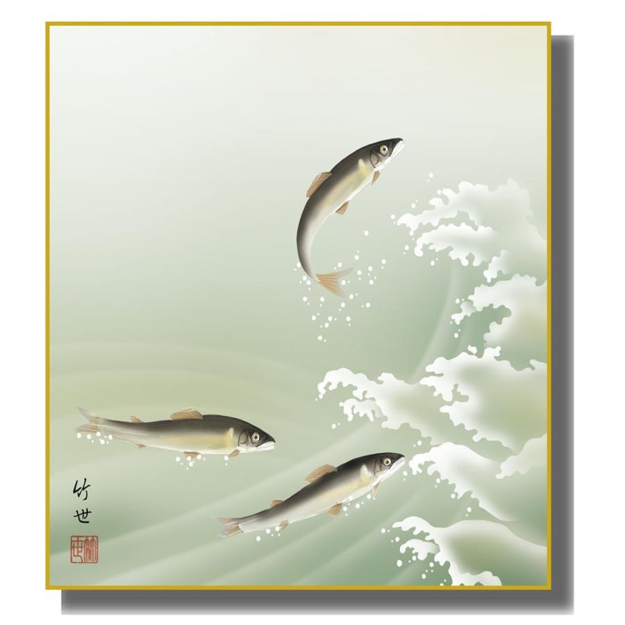 色紙絵 おみやげ色紙 麗水の彩魚 鮎 K5-033 : さくらソレイユ - 通販