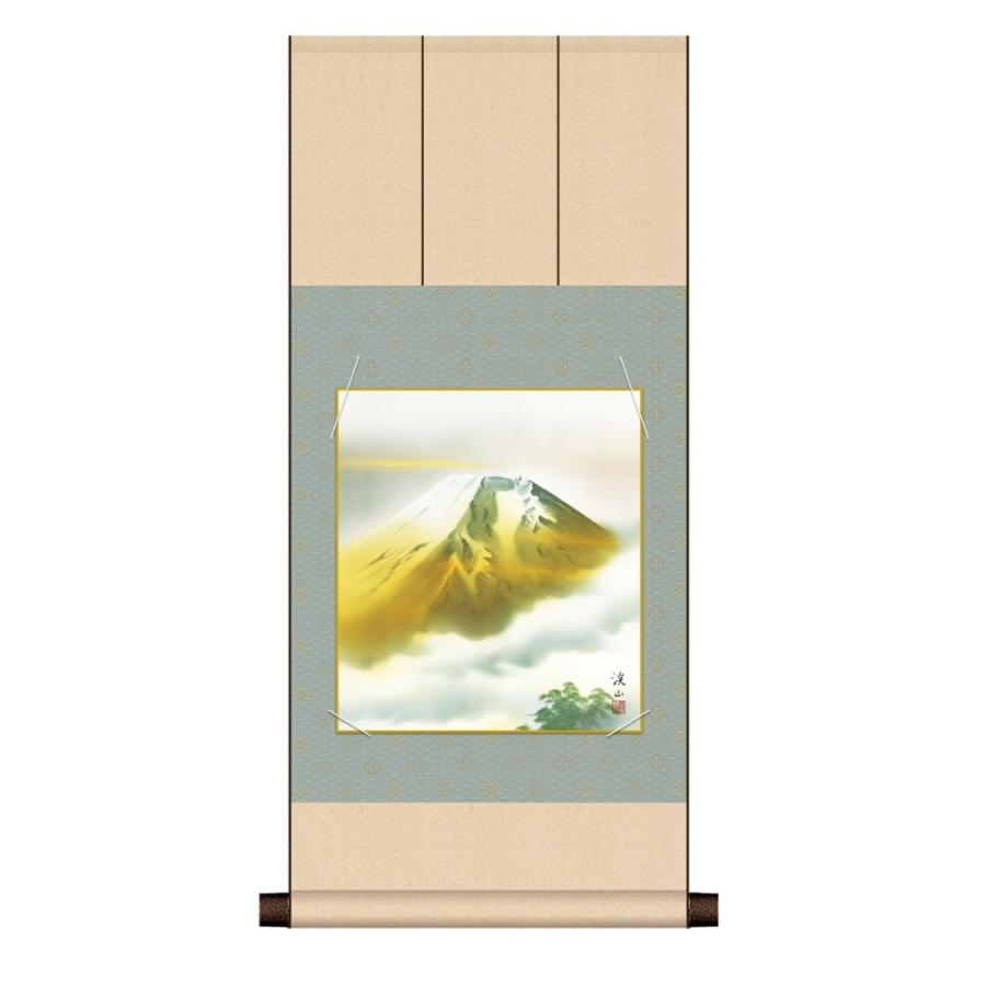 色紙掛 現代日本画 富士山水画 金富士 FU3YAC-009 : さくらソレイユ