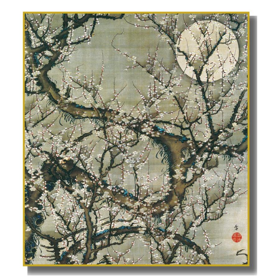 色紙絵 模写複写画 伊藤若冲 梅花皓月図 K10-068 : さくらソレイユ