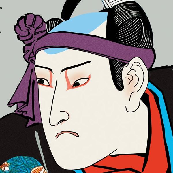 色紙絵 浮世絵 役者絵 歌川国貞 揚巻の助六 K3-032 : さくらソレイユ