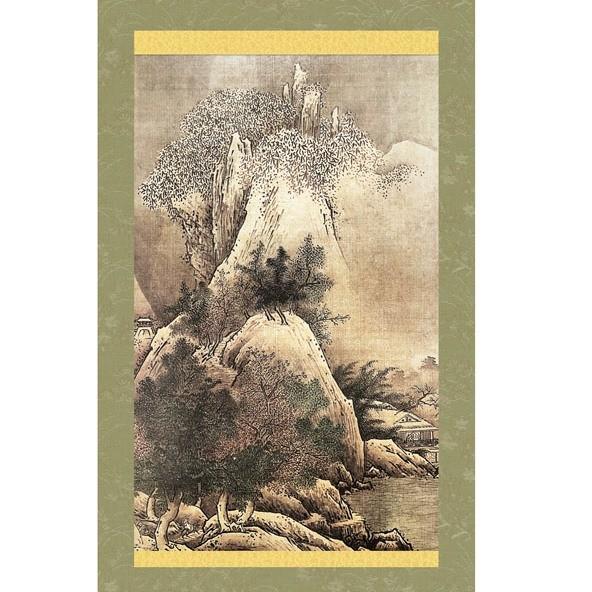 掛軸 雪舟 四季山水図（冬） しきさんすいず・ふゆ 尺五 KZ3G9