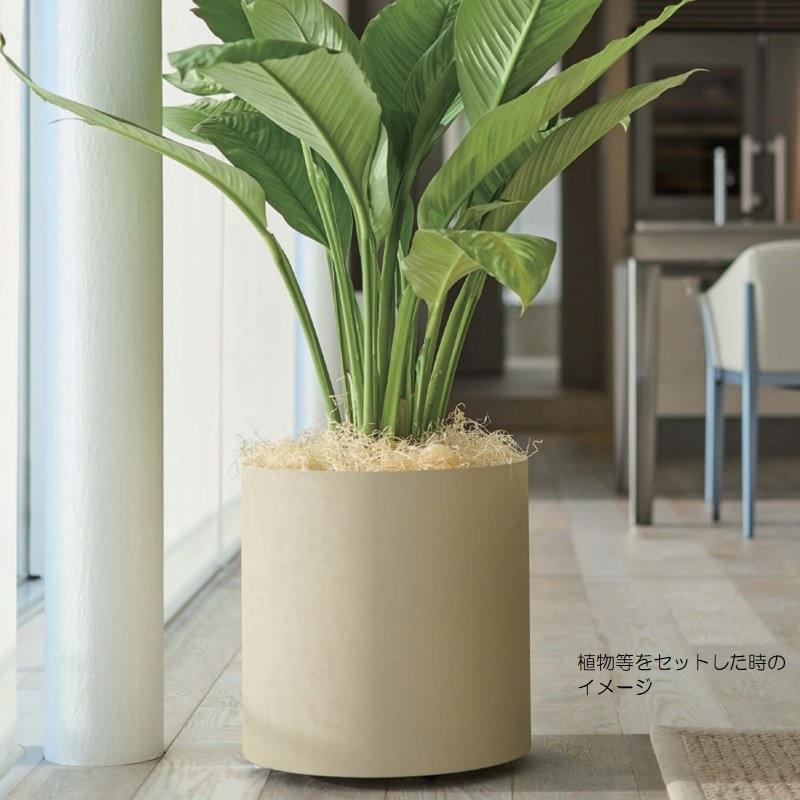 花・観葉植物用ポット フェルム シリンダー キャスター付き L 40/B 1個入り fe-701w13c [KTp229]（代引き不可）の画像