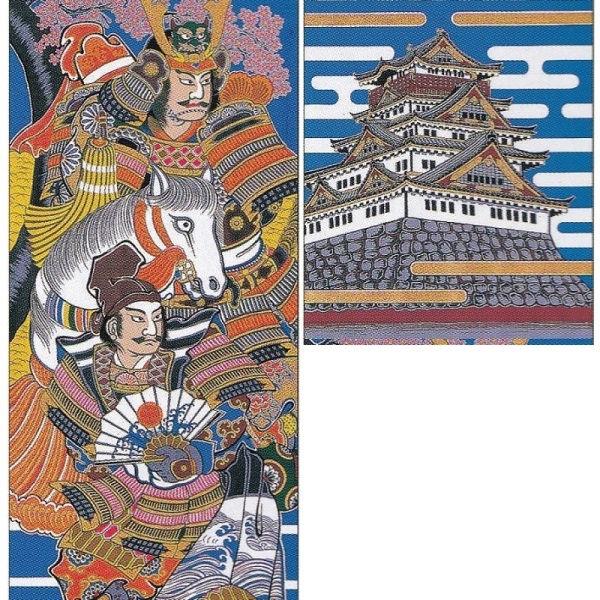 大畑の武者絵幟 武者のぼり 源義経 7.2m 巾1.02 30号城付 金粉入り