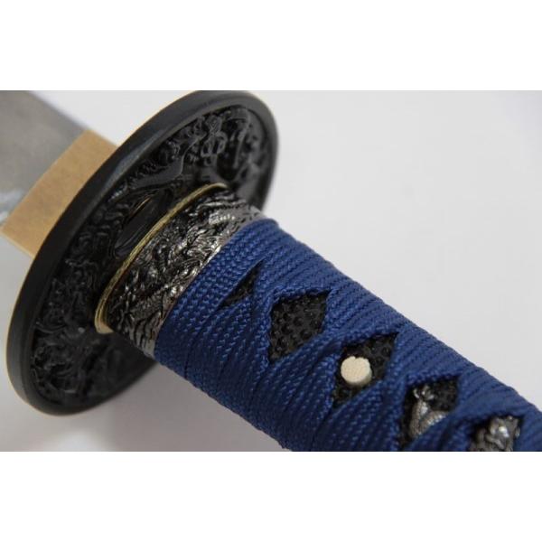 模造刀 飛沫シリーズ 青飛沫 大刀 刃紋入り刀身 メッキ合金 neu115l