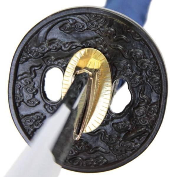 模造刀 飛沫シリーズ 青飛沫 大刀 刃紋入り刀身 メッキ合金 neu115l