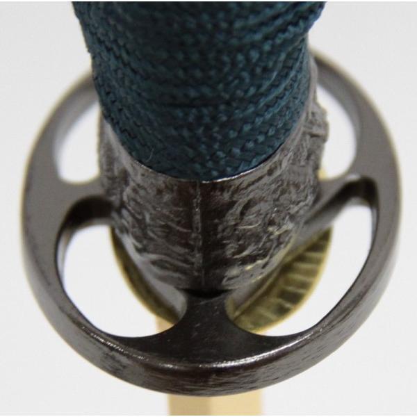 模造刀 懐刀シリーズ 紺糸 短刀 刃紋入り刀身 メッキ合金