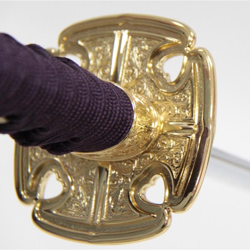 模造刀 戦国シリーズ 徳川家康 大刀 刃紋入り刀身 メッキ合金 neu014