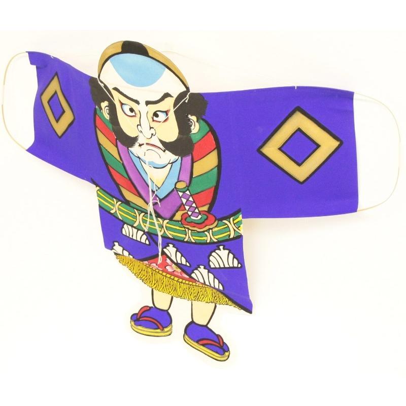 インテリア 手描き和凧 大奴凧 約縦63×横77cm ヤ-18ロ 奴凧 紫