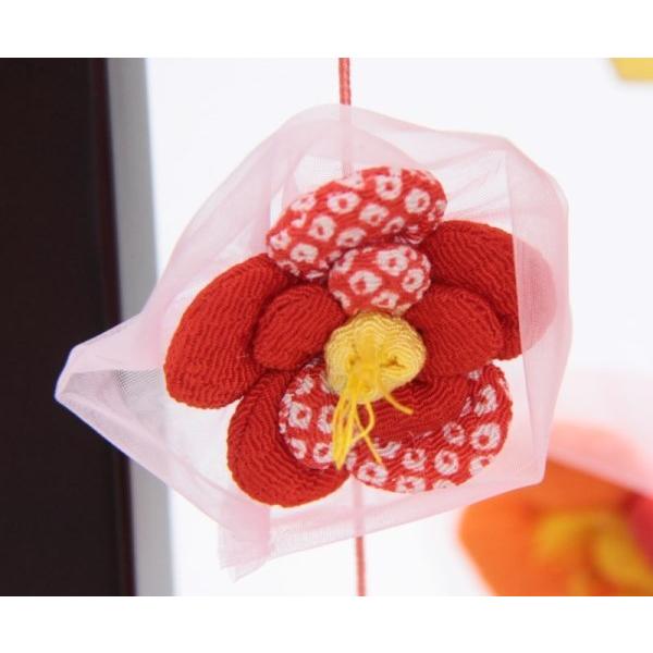 吊るし飾り 12か月の花の蓮 小 スタンド付き 飾り台セット 高さ15cm